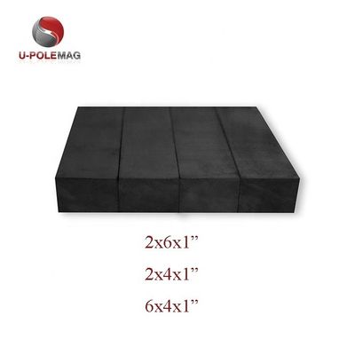 ISO9001 2000 Certified C8 6x4x1&quot; Ferrite Block Ceramic Magnet for Water Pumps Durable