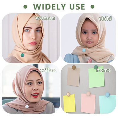 50 Pieces A4 Holding No Snag Hijab Magnets Strongest Magnetic Pins for Women Clothing