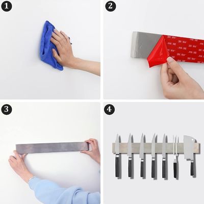 Effortlessly Store Your Kitchen Knives with our Sustainable Knife Magnet Bar 16inch