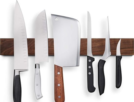 16 Inch Professional Wooden Magnetic Knife Strip Space-Saving Knife Rack With Power Ideal for Blocks Roll Bags