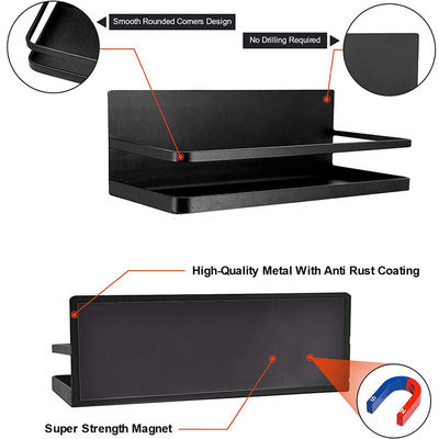 Customized Sizes Stainless Steel Single Tier Magnetic Seasoning And Condiment Organizer