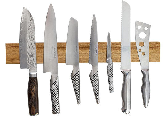 Customize Your Kitchen Accepting Customized Logo for Acacia Wood Magnetic Knife Strips