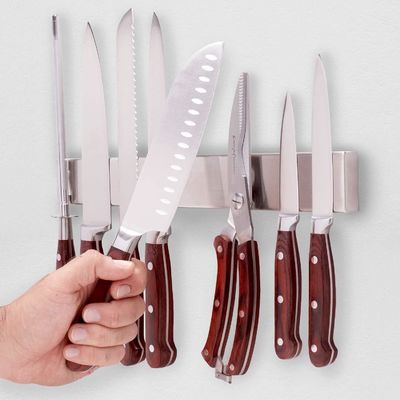 Home Kitchen Knife Holder with Customized Logo Acceptable Stainless Steel Magnetic