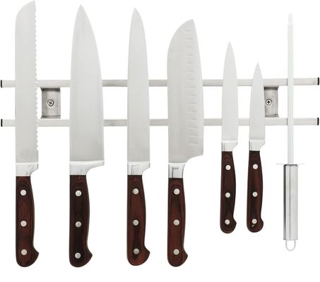 Modern Kitchenroom Block Tube Stainless Steel Magnetic Knife Holder with Hanger Hook