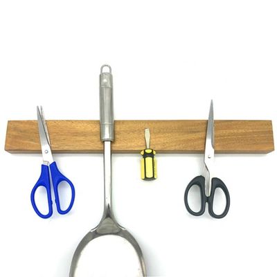 Acacia Wood Magnetic Knife Strip Rack for Stylish and Practical Kitchen Knife Storage