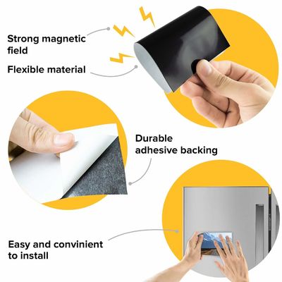 A4 Rubber Magnetic Sheet with Self Adhesive Size 297*210mm Thickness from 0.3mm to 2mm
