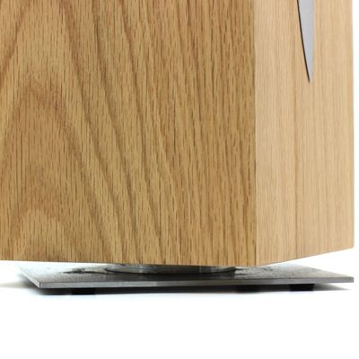 Wood Ferrite Magnet 360 Rotatable Knife Block Holder Rack with Magnetic Stands-Walnut