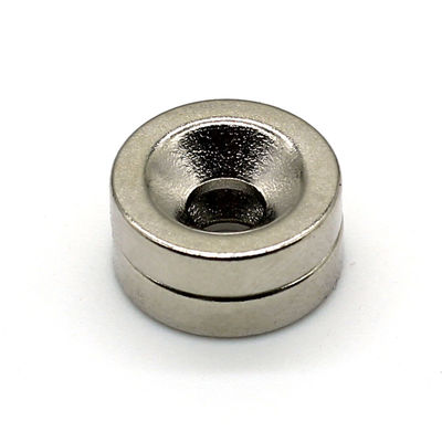 80-220 Degree Centigrade Round Disc Neodymium Magnet N52 NdFeB with Countersunk Hole