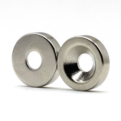 80-220 Degree Centigrade Round Disc Neodymium Magnet N52 NdFeB with Countersunk Hole
