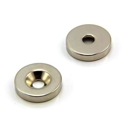 Rare Earth Hollow Circle Disc Magnet N52 with Countersunk Hole 10 and ±10% Tolerance