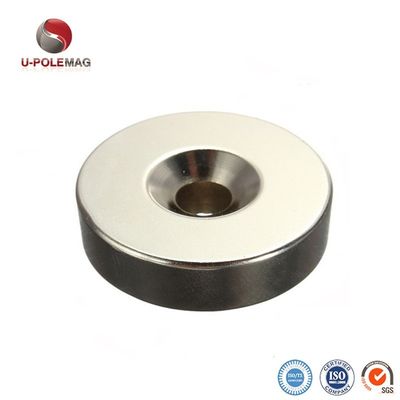 Rare Earth Hollow Circle Disc Magnet N52 with Countersunk Hole 10 and ±10% Tolerance