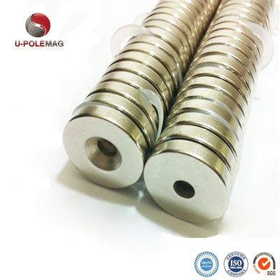 Rare Earth Hollow Circle Disc Magnet N52 with Countersunk Hole 10 and ±10% Tolerance