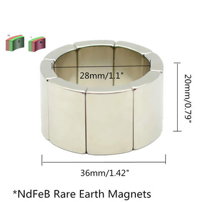 High Temperature Curved Neodymium Magnet Segment for Industrial Motor/Generator Arc Shape