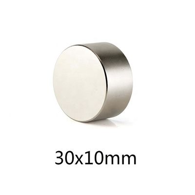 Powerful Rare Earth NdFeb Magnet Permanent N52 Axial Circular Neodymium Magnets D30x10mm