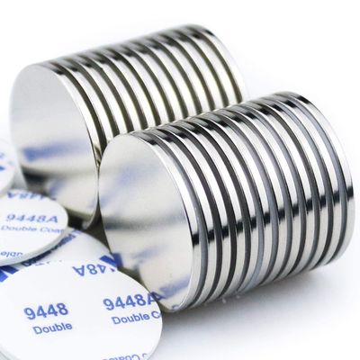 Round Disc Magnet Made with Permanent NiCuNi Coating on 3M Self Adhesive Magnetic Sheet