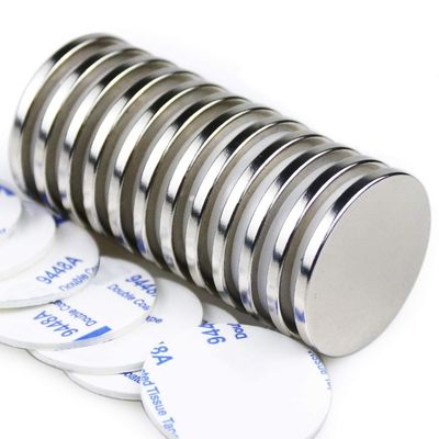 Round Disc Magnet Made with Permanent NiCuNi Coating on 3M Self Adhesive Magnetic Sheet