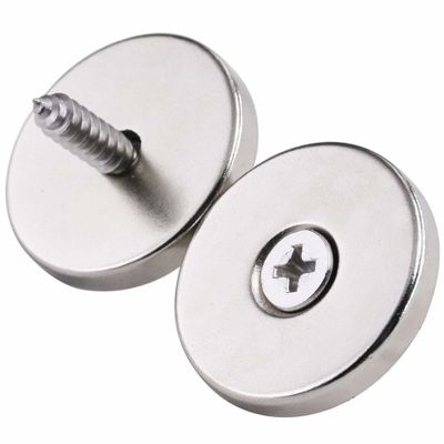 Golden Customized Neodymium Magnet with Countersunk Hole and Axial Magnetism Direction