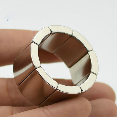 Wind Turbine Generator N42UH Neodymium Arc Segment Motor Magnet with Nickel Coating