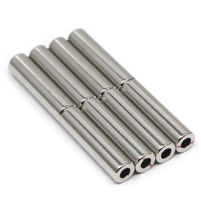 Cutting Service Customized Permanent Axially Diametrically Magnetized N52 Neodymium Magnet Hollow Cylinder