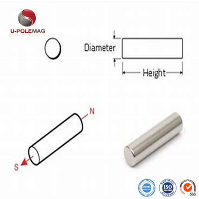 N52 Grade 12000 Gauss Cylindrical Bar Neodymium Magnet for Sensor Applications