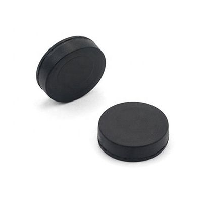 ISO9001 2000 System N42 Neodymium Black Rubber Disc Magnet for Magnetic Applications