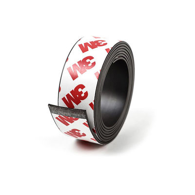 Customized Flexible Rubber Magnetic Strip with 3M Adhesive L1MxW20xT1mm Tolerance ±1%