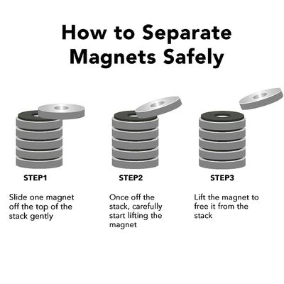 Industrial Round Rare Earth Neodymium Magnets with Countersunk Hole and ±1% Tolerance