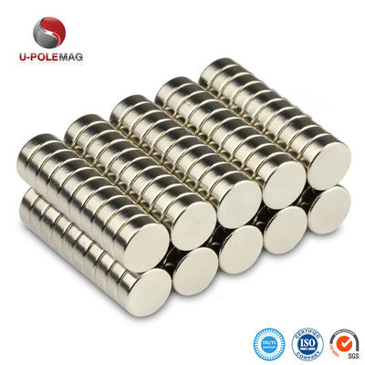 Mini Round Neodymium Disc Magnet D10 N35 N52 Gold Coating for Cutting Efficiency