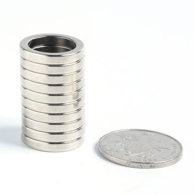 Industry N52 NdFeB Magnet with Hole Ring Neodymium Magnet Tolerance ±0.05 Permanent