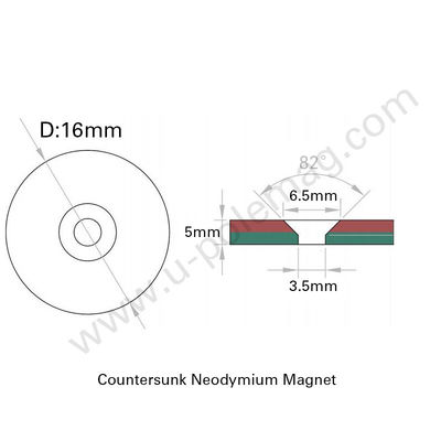 Composite Neodymium Magnet Industrial Strength Round Disc Magnets with Countersunk Hole