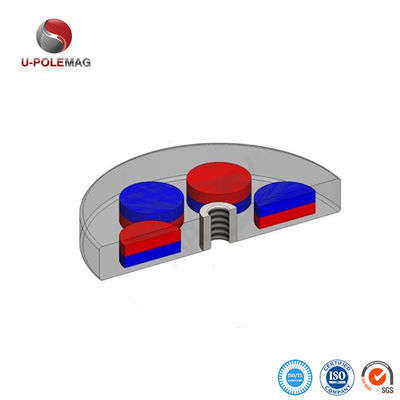 Rubber Coated N42 Neodymium Disc Magnet for Industrial Machinery Components and Parts